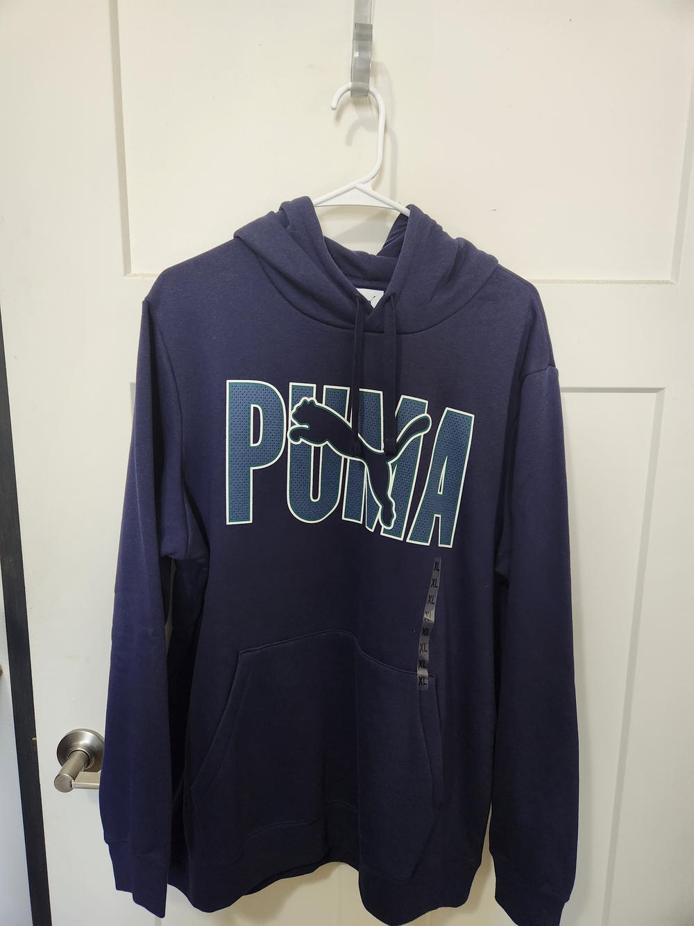 Puma Men's Navy Logo Hoodie
